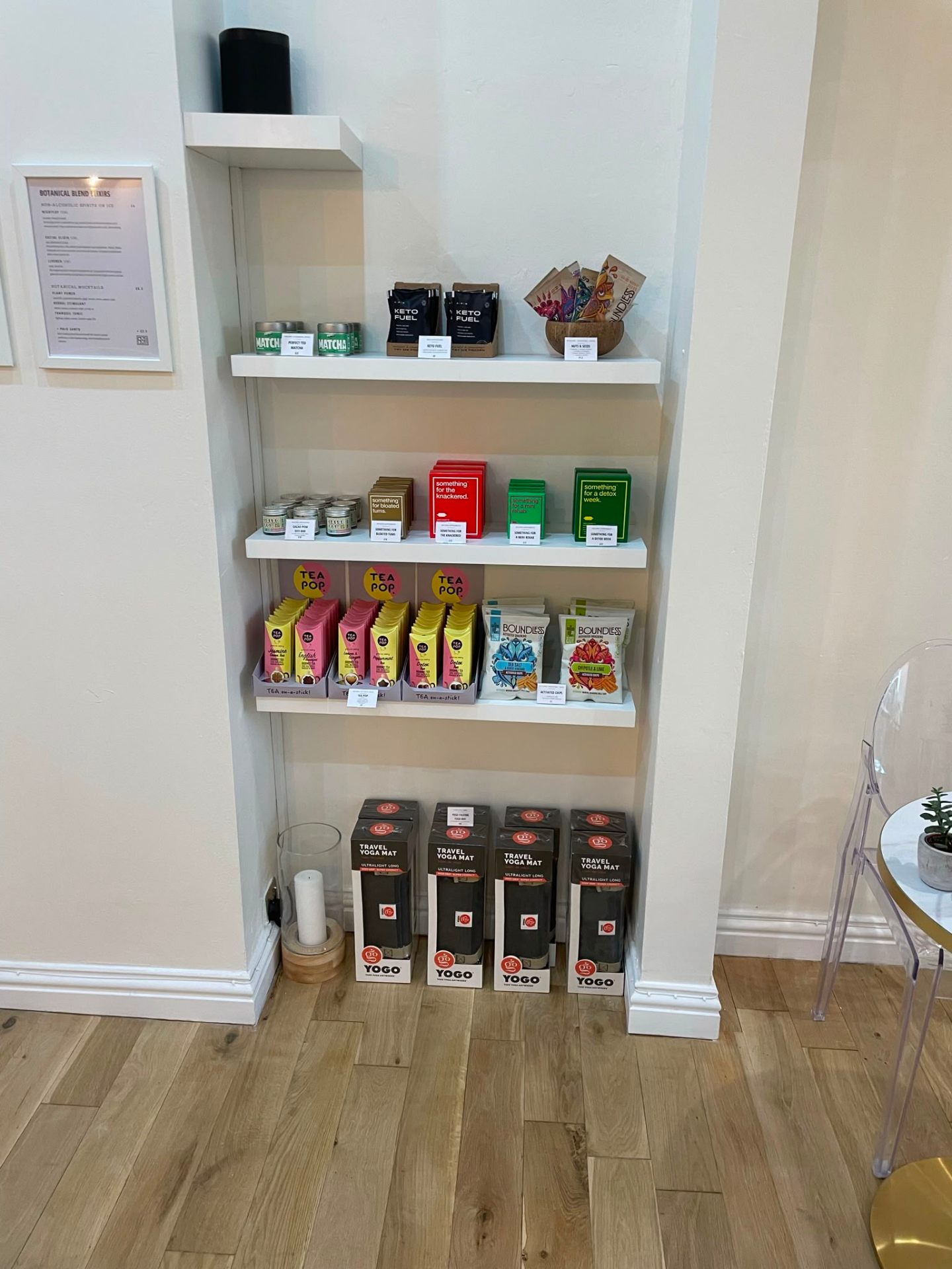 Bespoke retail shelving joinery installed in South Wales