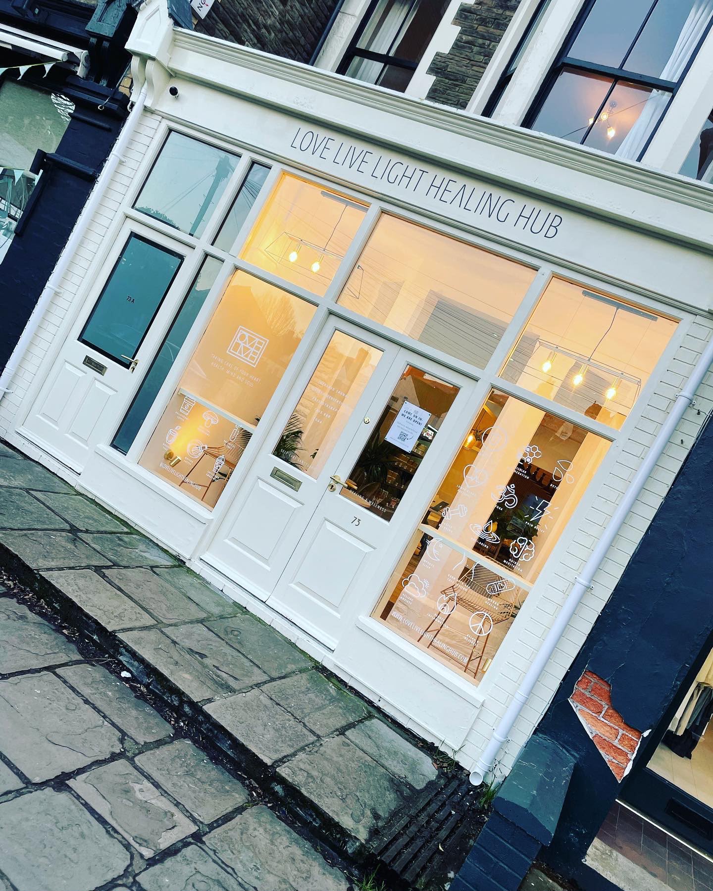 New-build extension exterior with completed shopfront